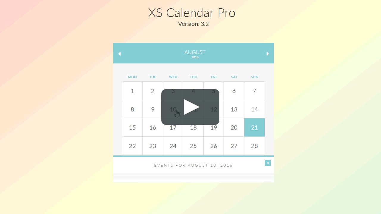 XS Calendar Pro v3.10 on Vimeo
