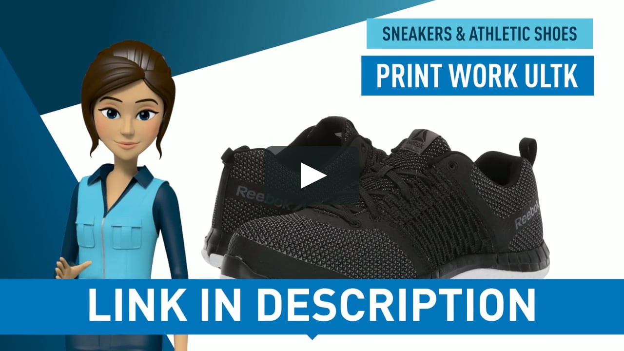 Reebok Work Print Work ULTK Black/Coal Grey | Shoes review on Vimeo