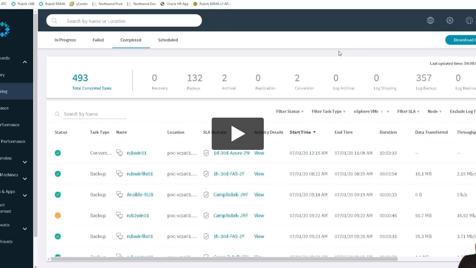 Rubrik CDM Login and Dashboards Tutorial WWT