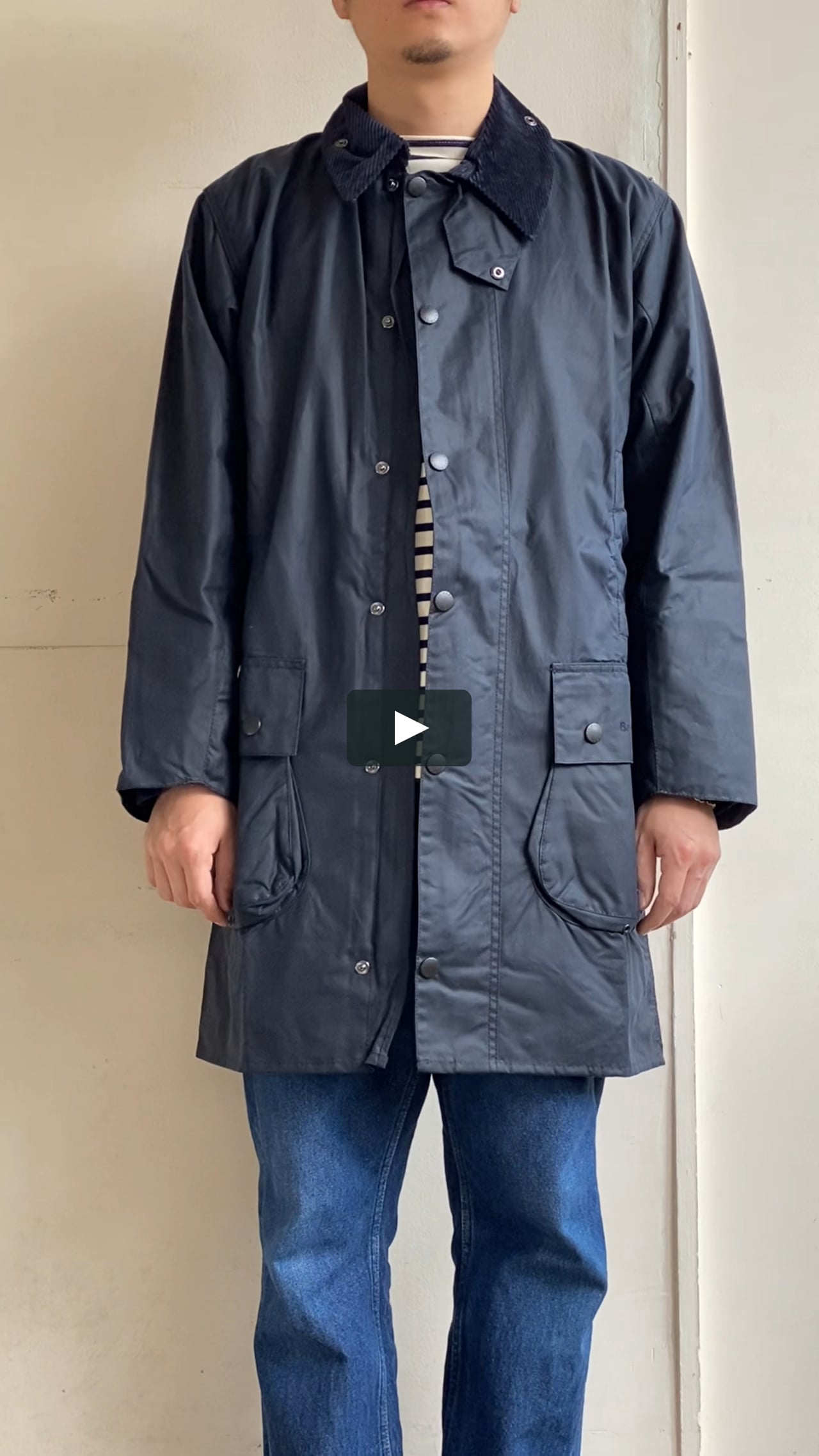 ☆美品☆ Barbour Border ネイビー-