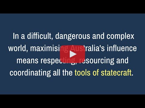 Video montage of high-level support for using all the tools of statecraft.