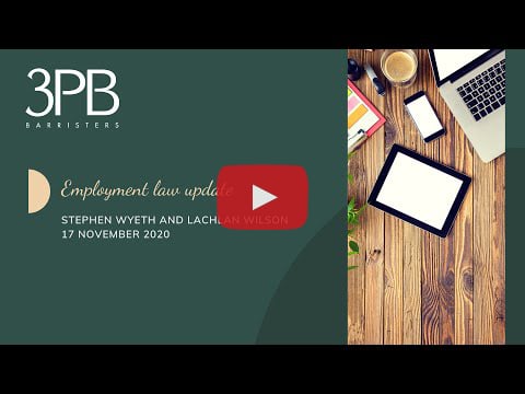 This month's interesting employment law cases in a 25 minute recording