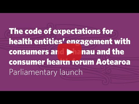 Video of the code of expectations and consumer health forum Parliamentary launch 25 August 2022