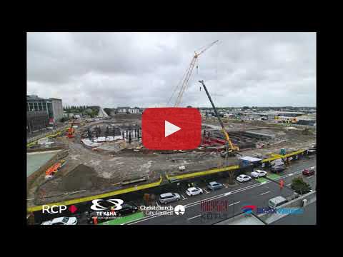 Three-month construction timelapse of Te Kaha work.