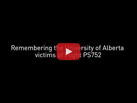 video remembering lives lost on Flight PS752