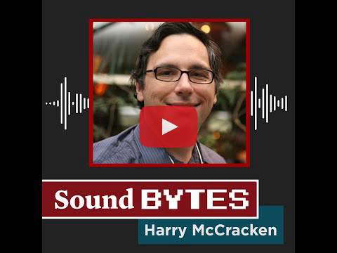 Headshot of Harry McCracken and Sound Bytes title