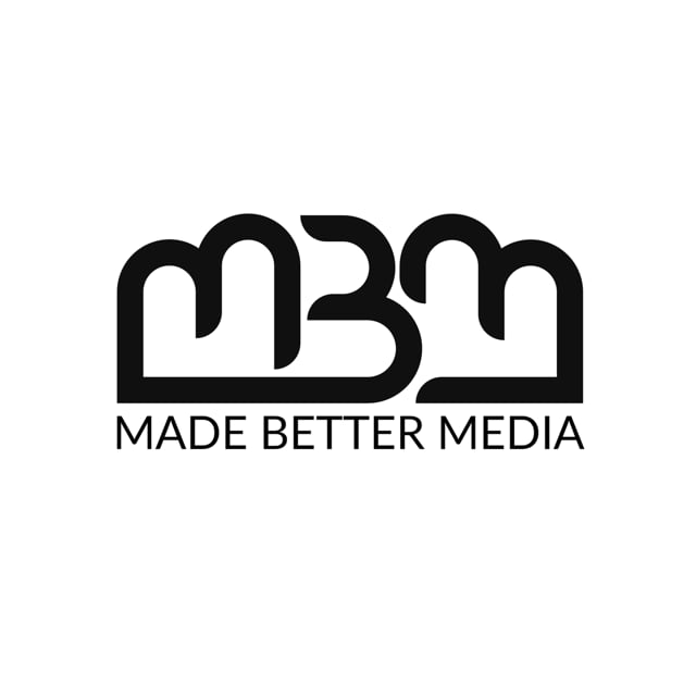 Best media com. Made better. Good story Media logo.