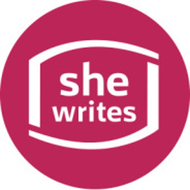 She writes. Writer logo.