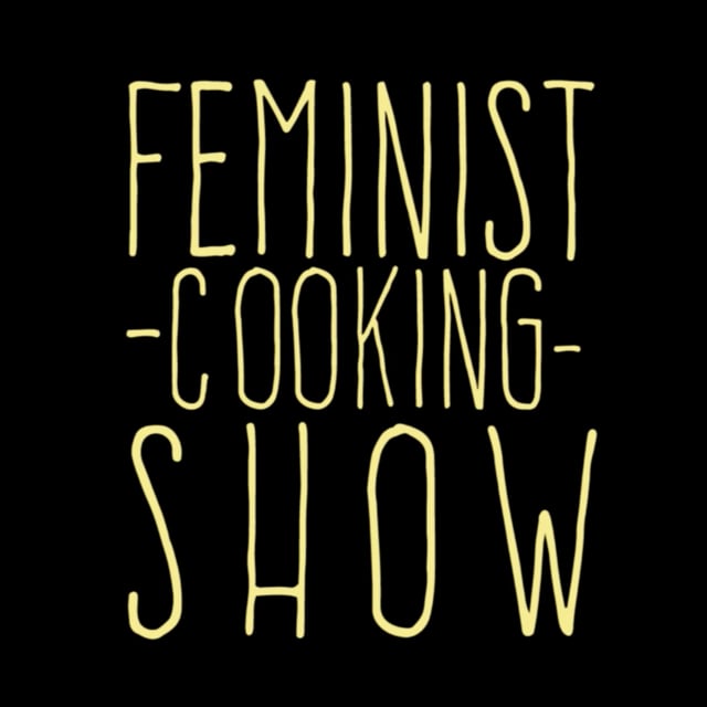 A portrait of the hosts of The Feminist Cooking Show, their faces alight with the kind of joy that comes from dismantling oppressive systems one meal at a time.