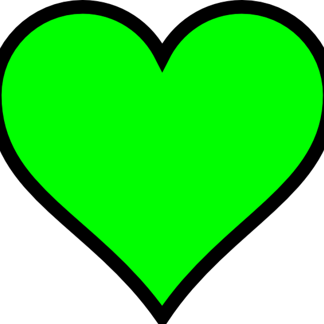 желто зеленое сердце