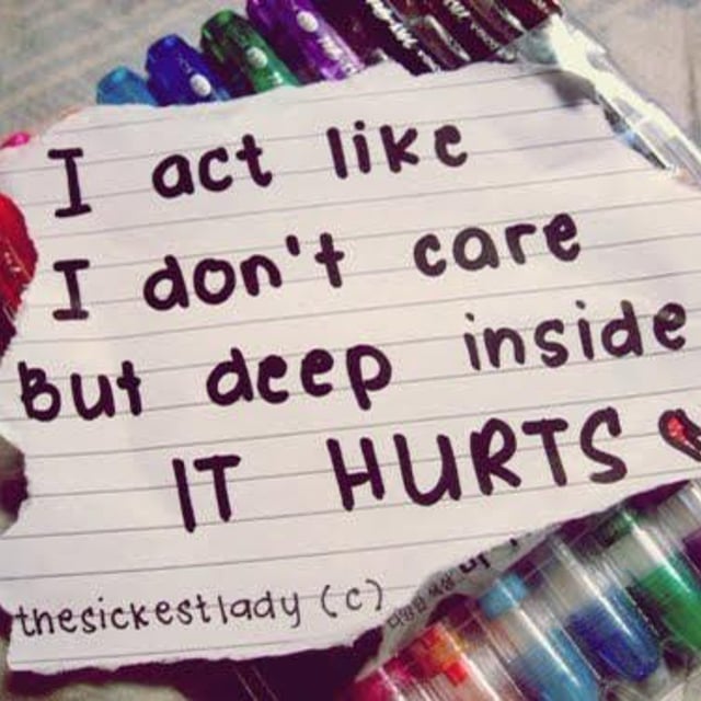 Hurt inside. I wanted to be hurt by Love.