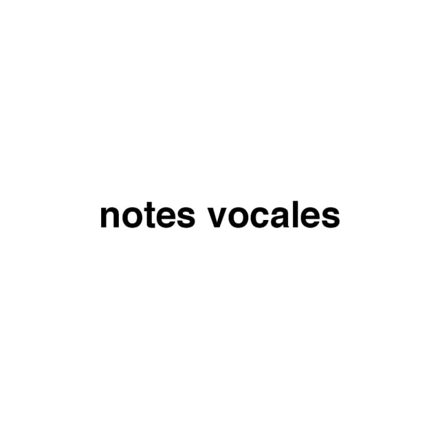 Notes vocales