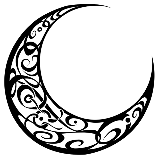 Эскиз луна мусульманская