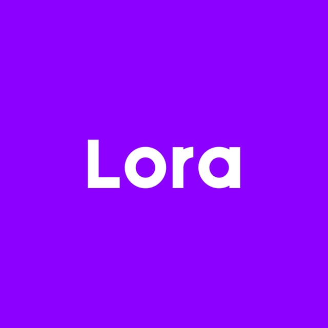 Lora. Lora логотип.