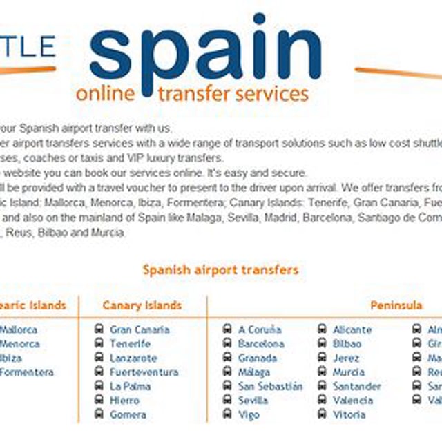 Shuttle Spain Airport Transfers