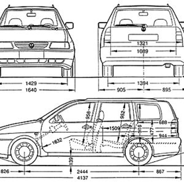 Volkswagen polo чертеж