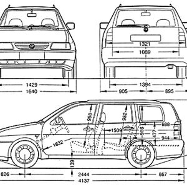 Фольксваген универсал размеры