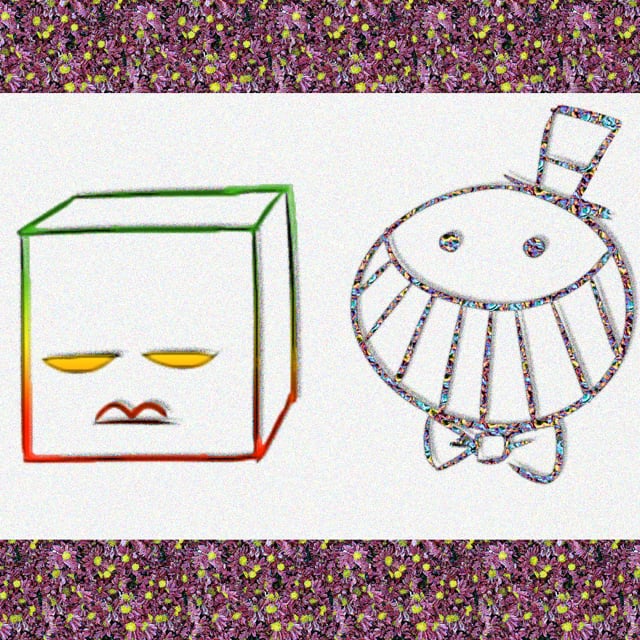 cube head cartoon