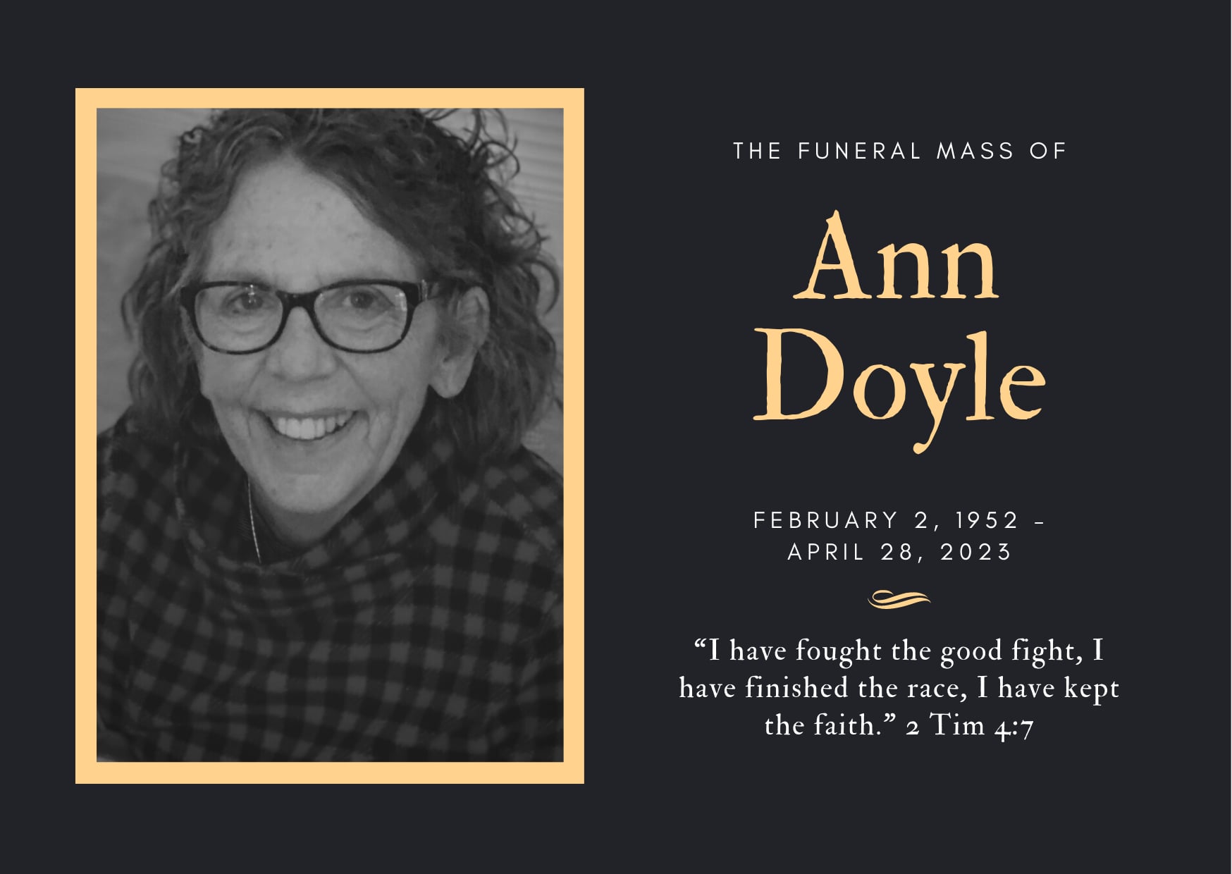 The Funeral Mass of Ann Doyle