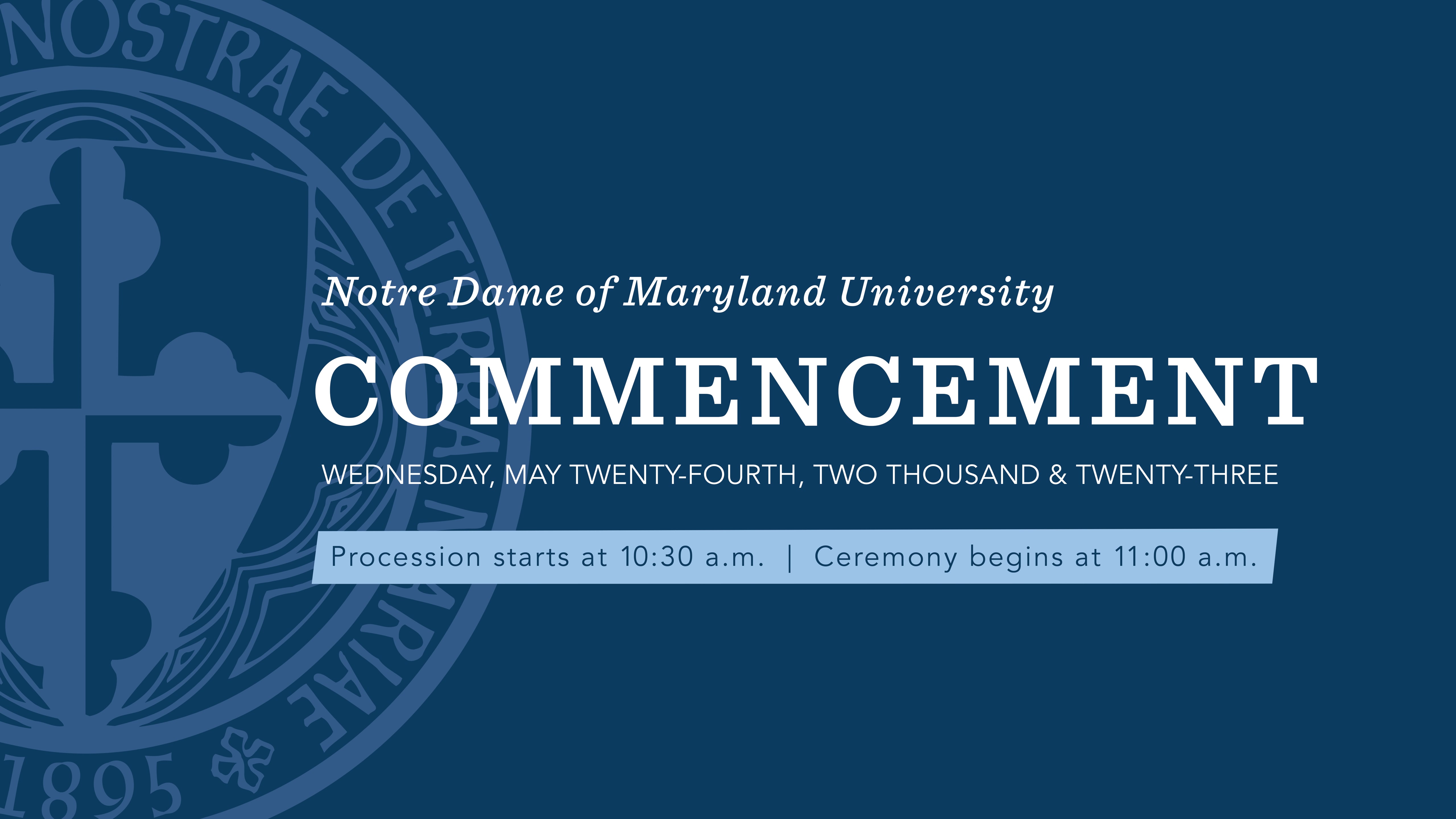 Notre Dame of Maryland University Commencement