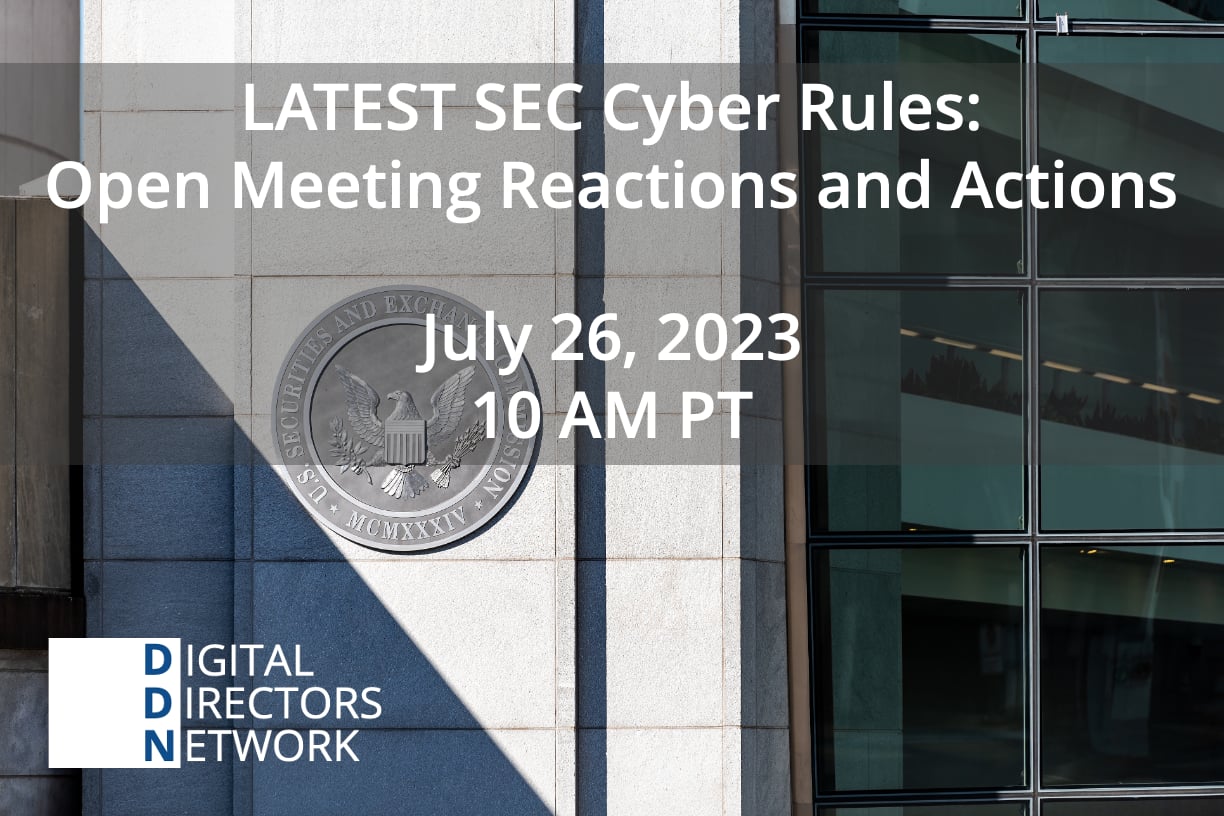LATEST SEC Cyber Rules Open Meeting Reactions and Actions