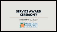 Orange County Employee Service Awards September 7 2023