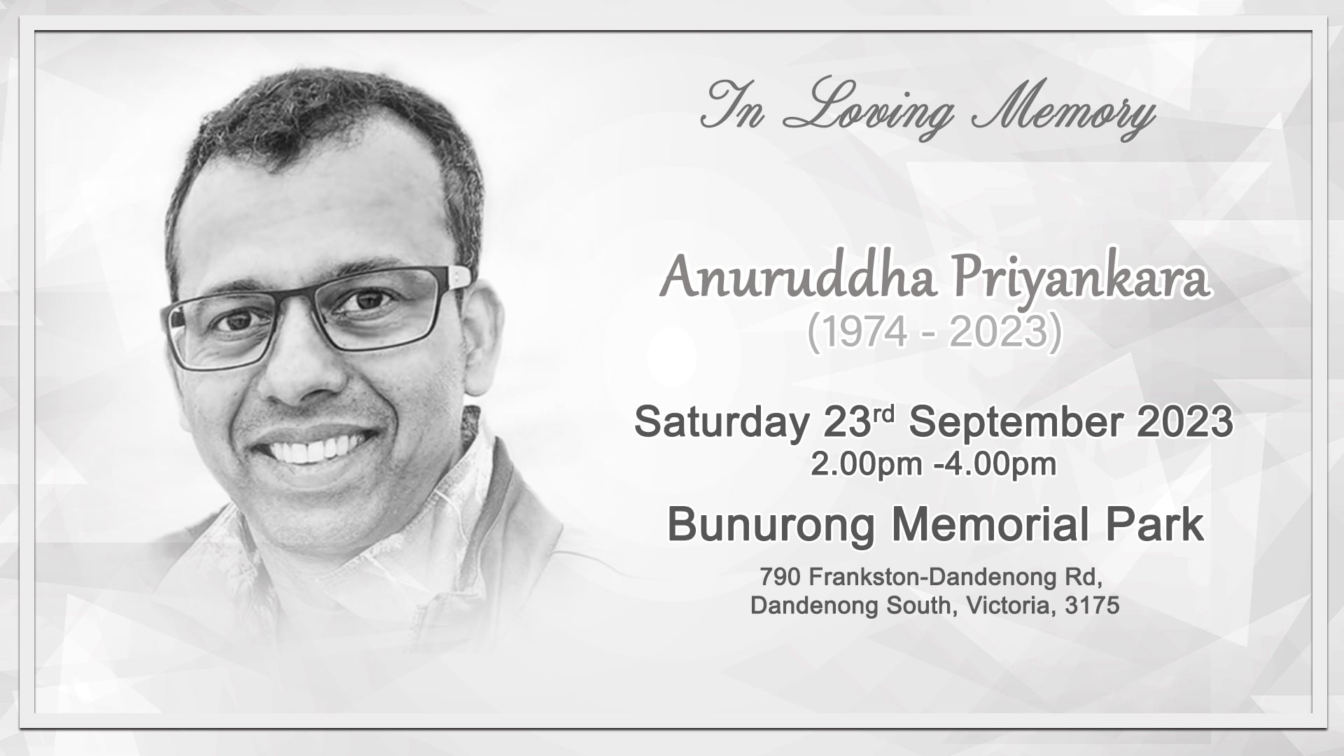 Anuruddha Priyankara Kodipila Funeral service