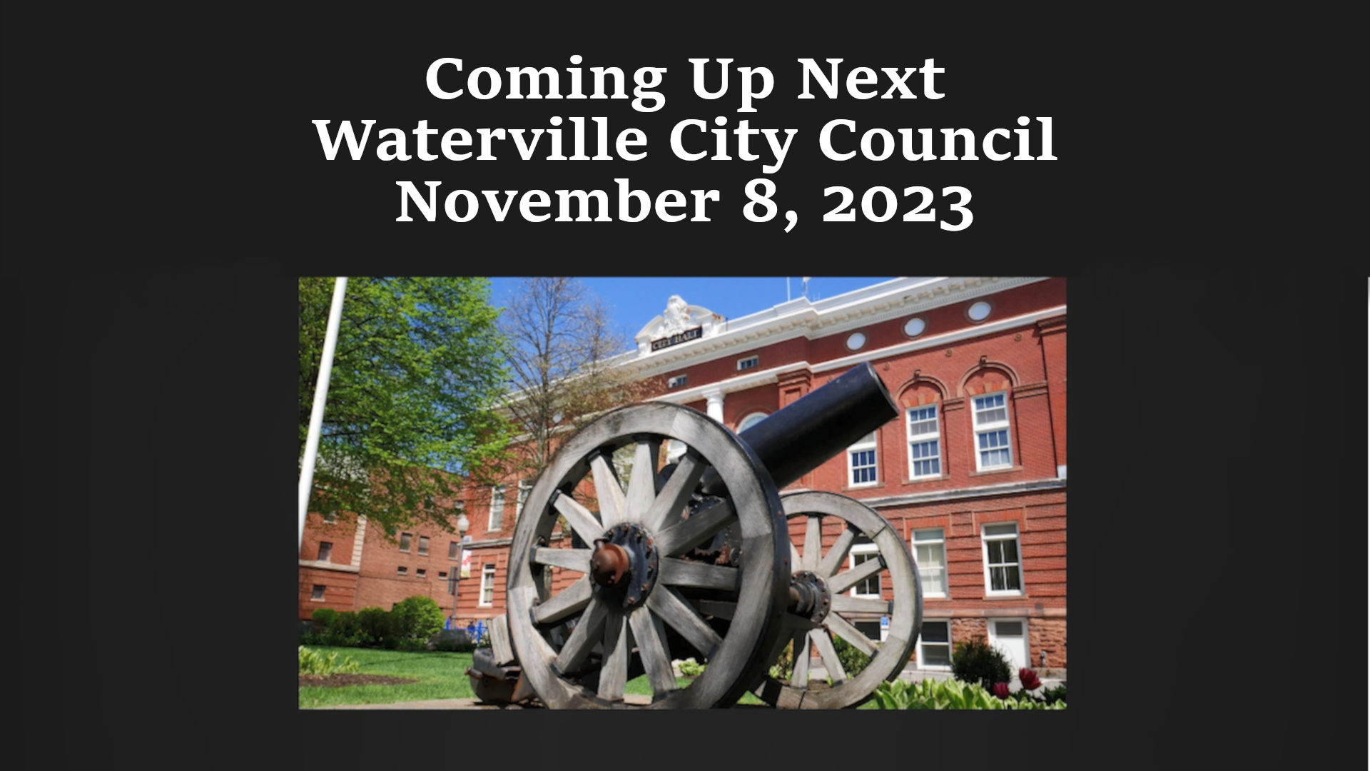 Waterville City Council November 8, 2023