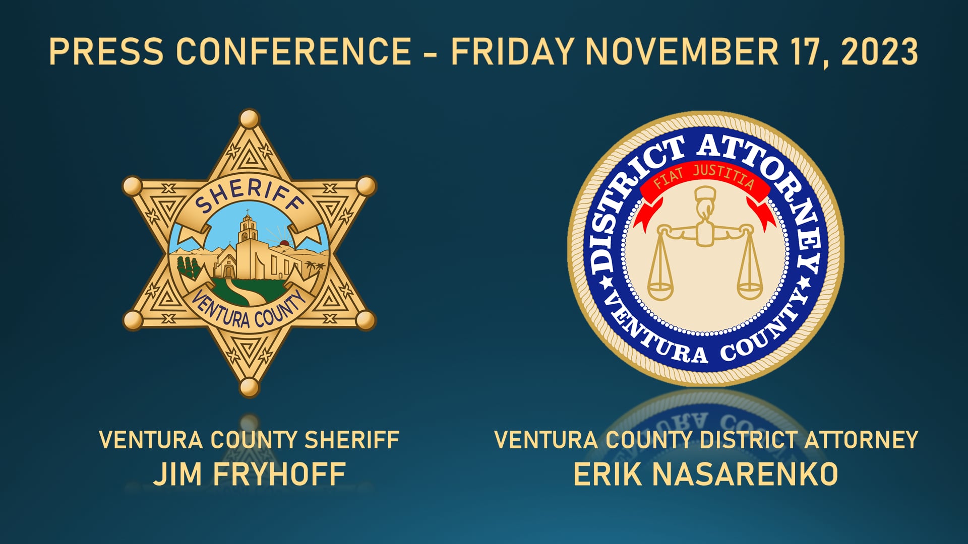 Ventura County District Attorney & Sheriff's Office - Joint Press ...