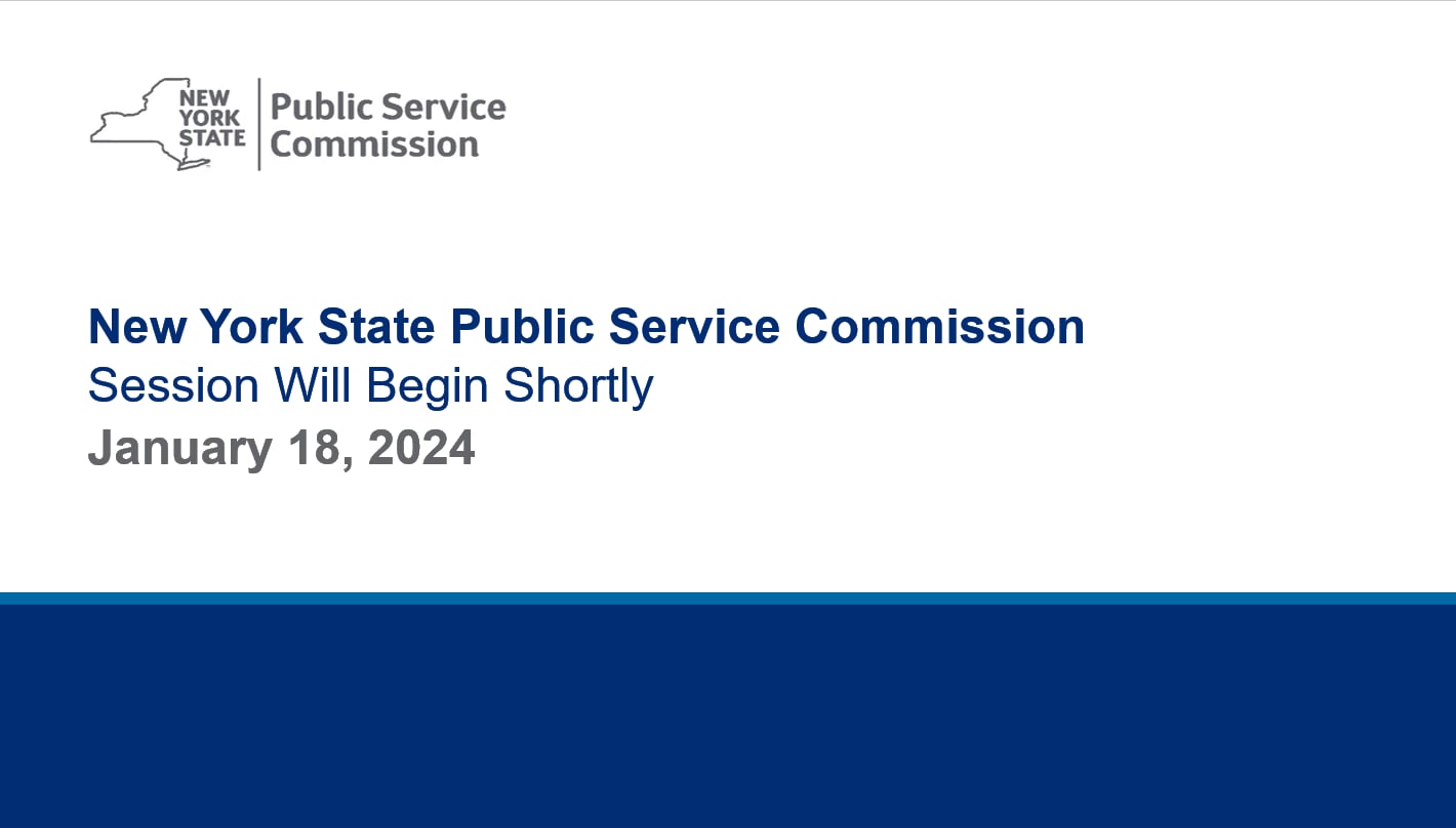 01/18/2024 New York State Public Service Commission