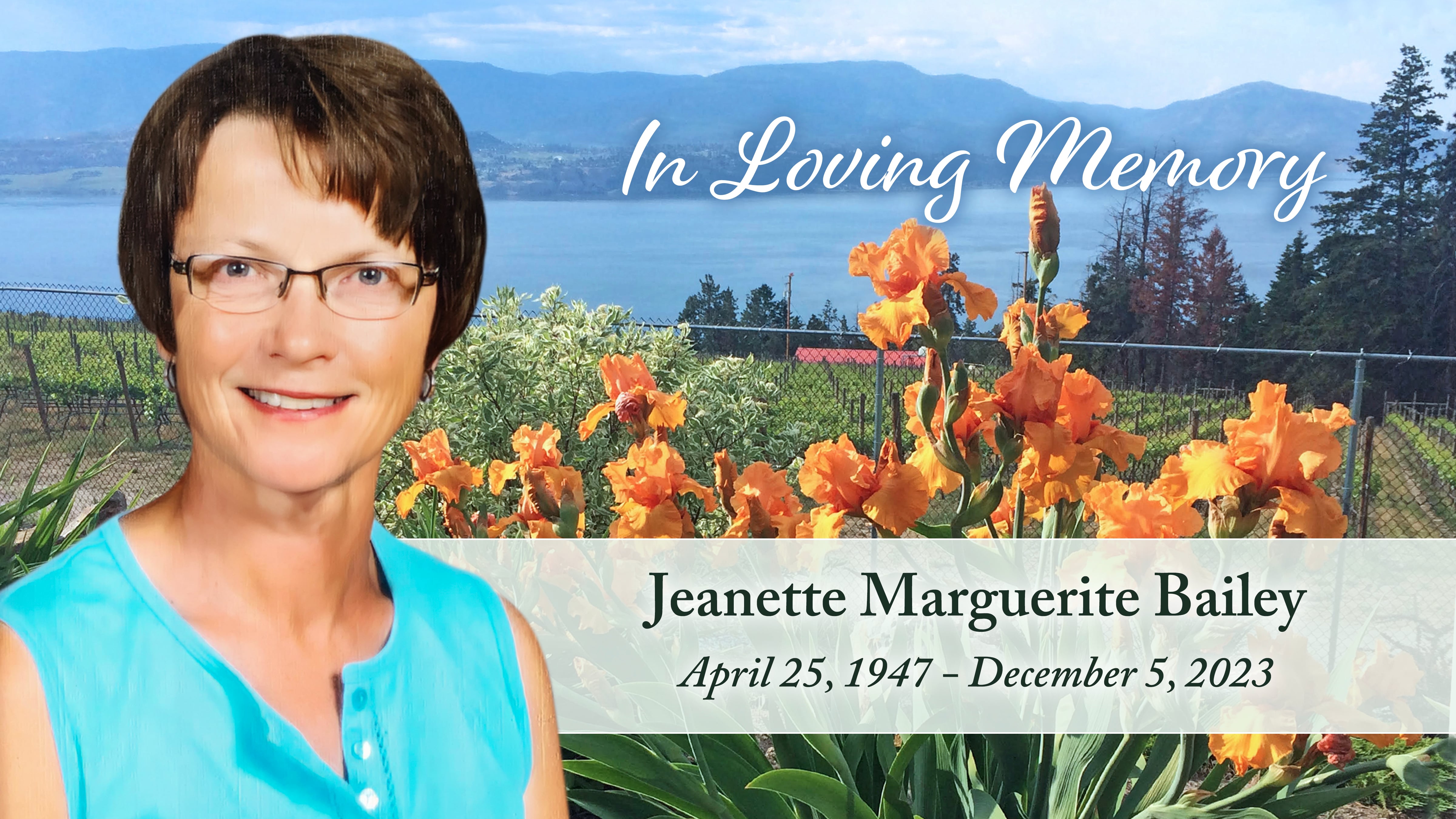 Funeral Service for the late Jeanette Marguerite Bailey