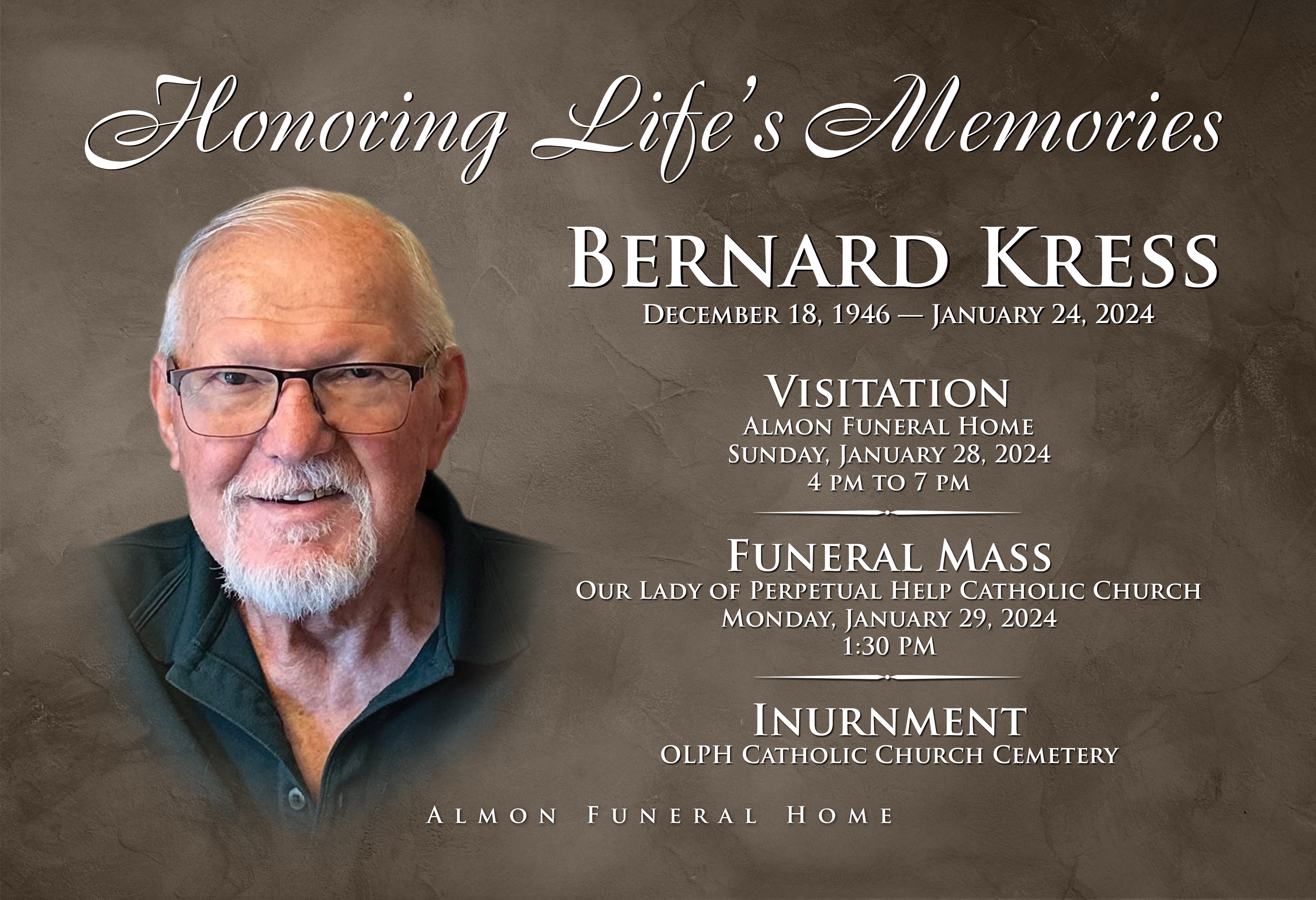 Funeral Service - Bernard 