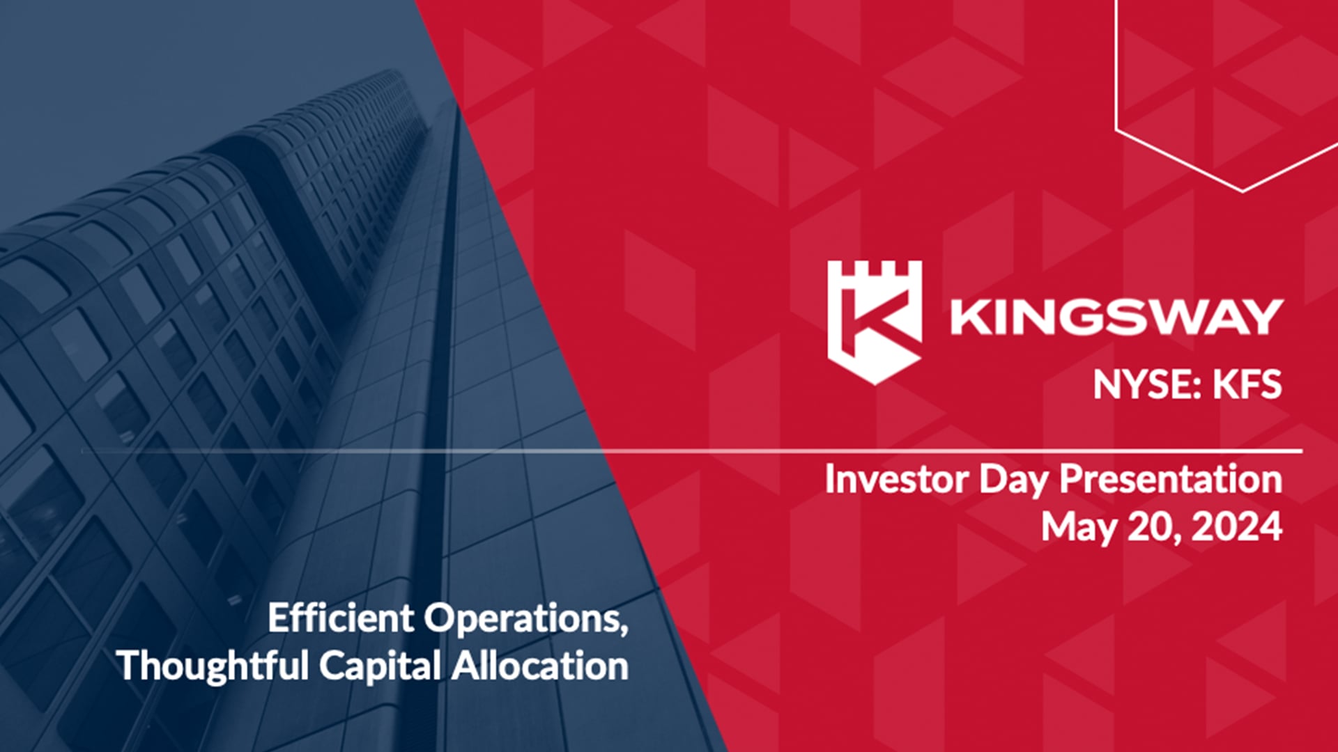 Kingsway Financial Services Inc. 2024 Investor Day