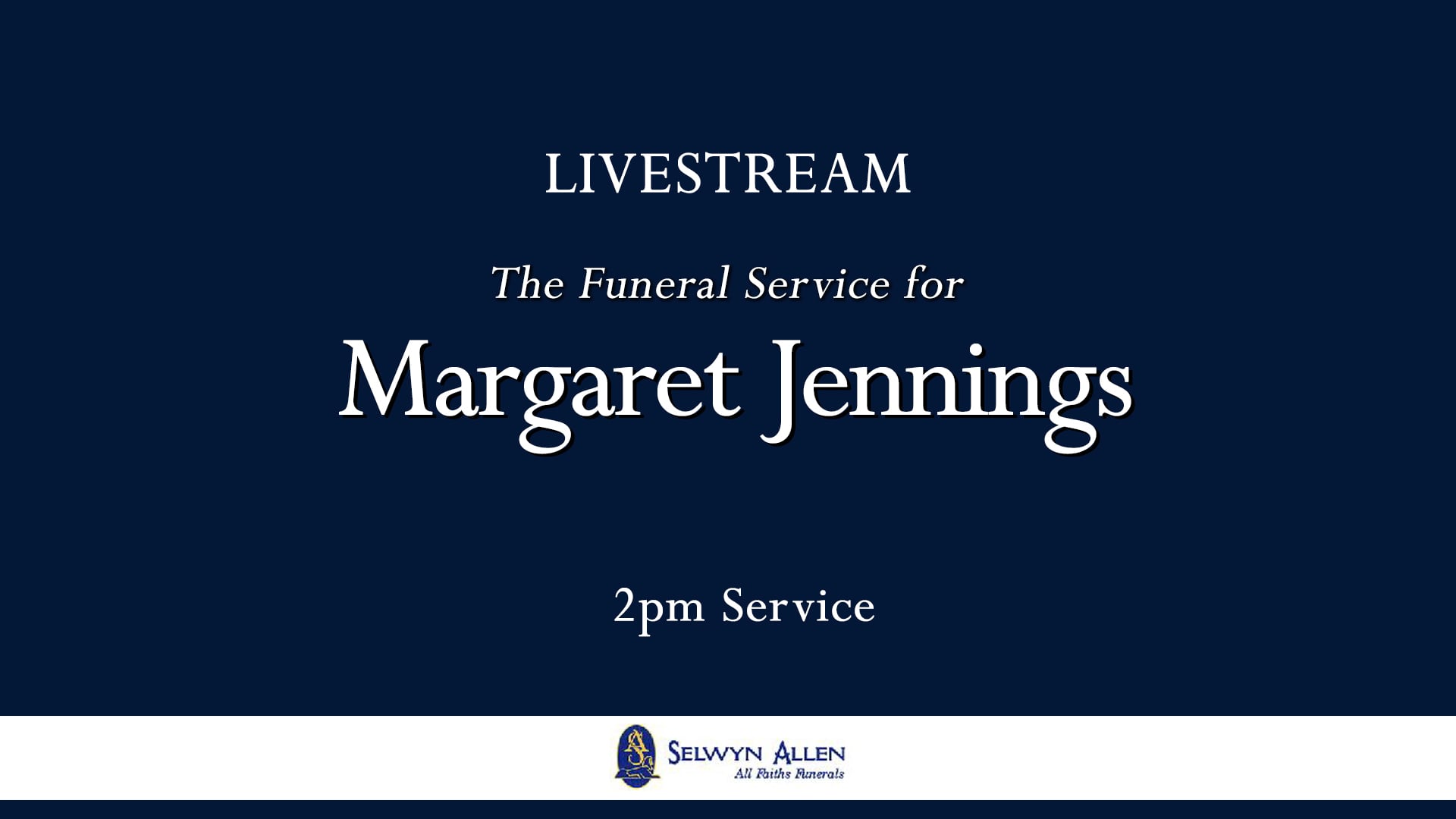 The Memorial Service For Margaret Jennings