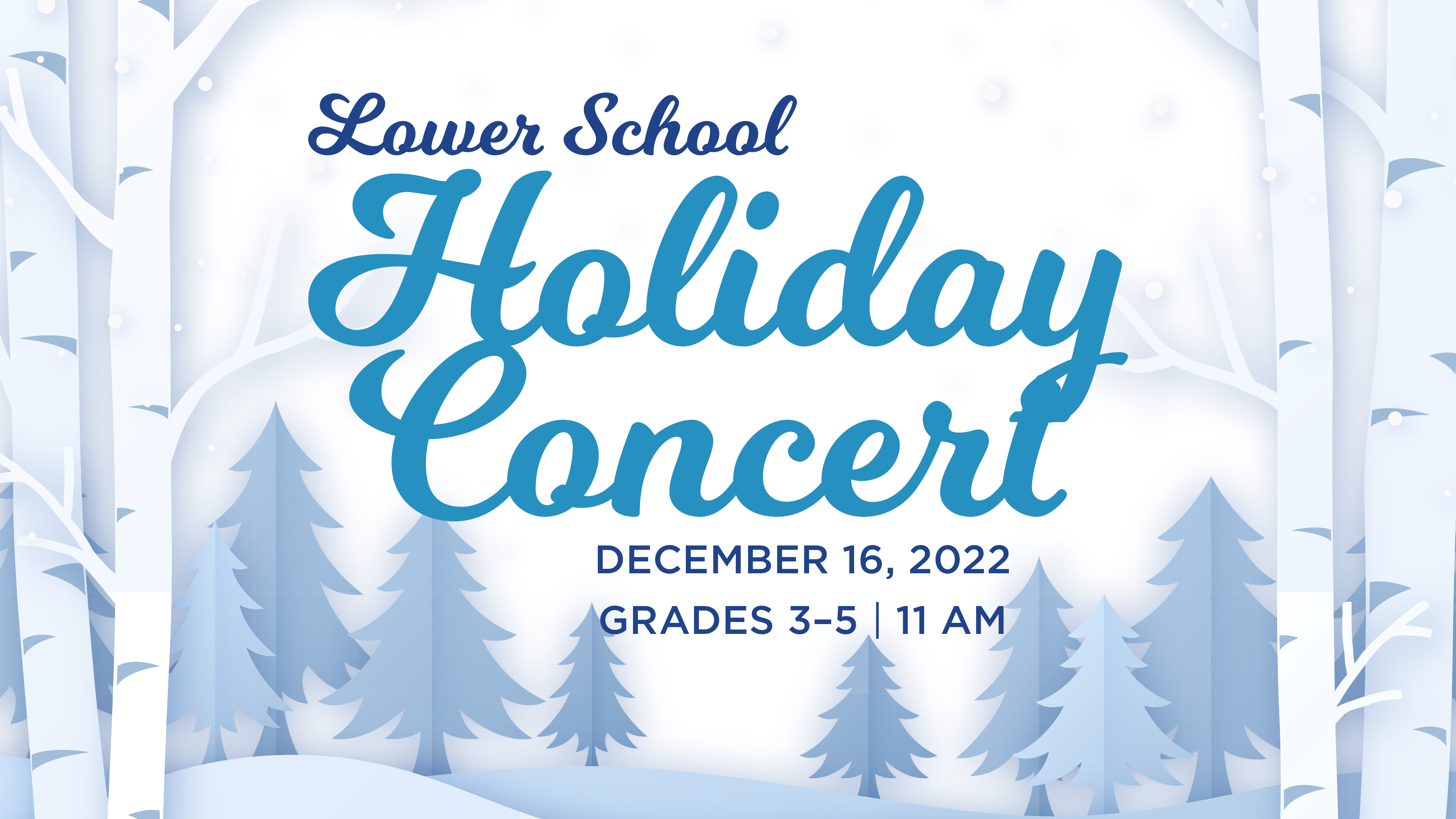 Lower School Winter Concert grades 3 - 5