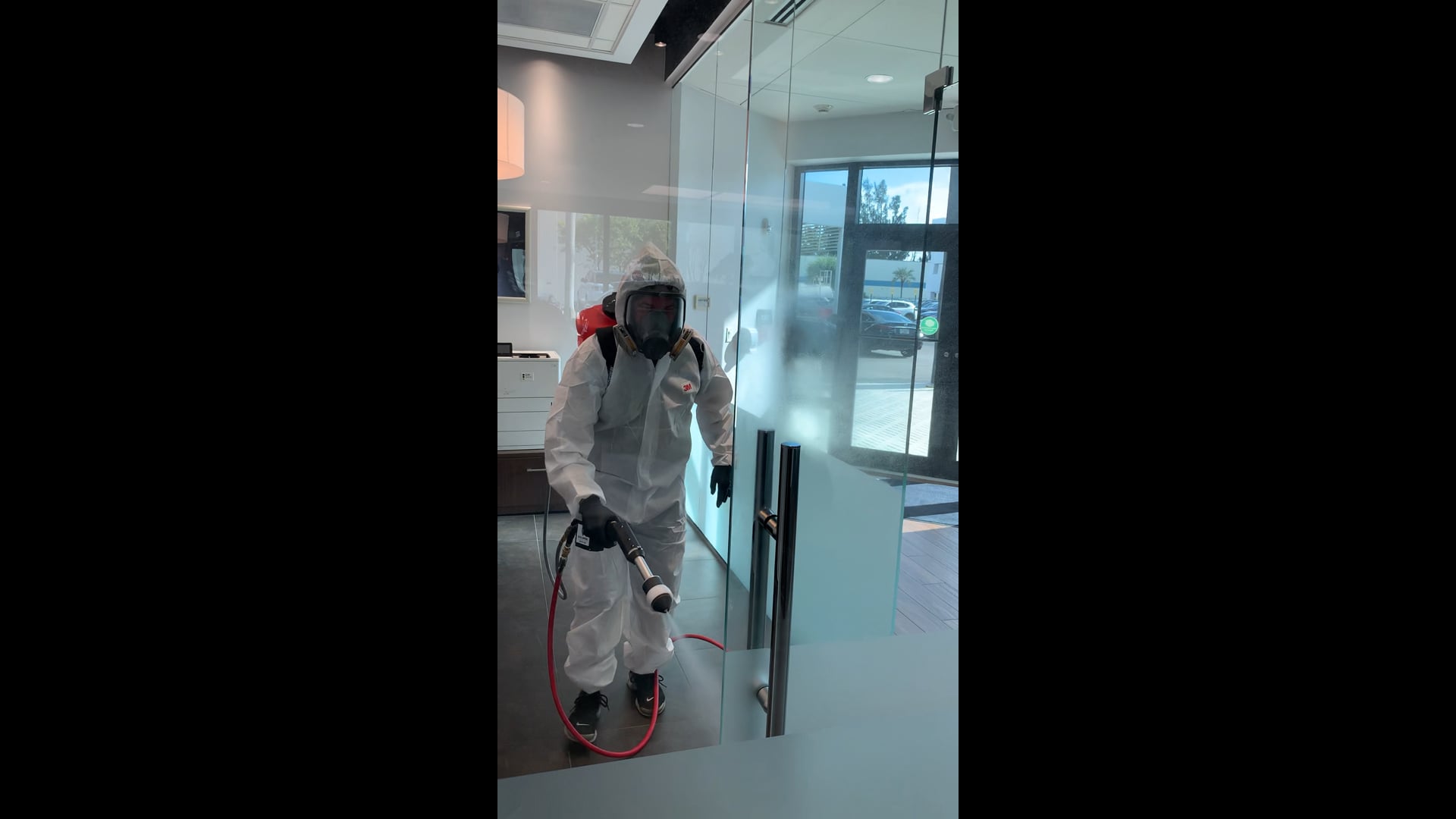 Virus 360 - Electrostatic disinfection in progress