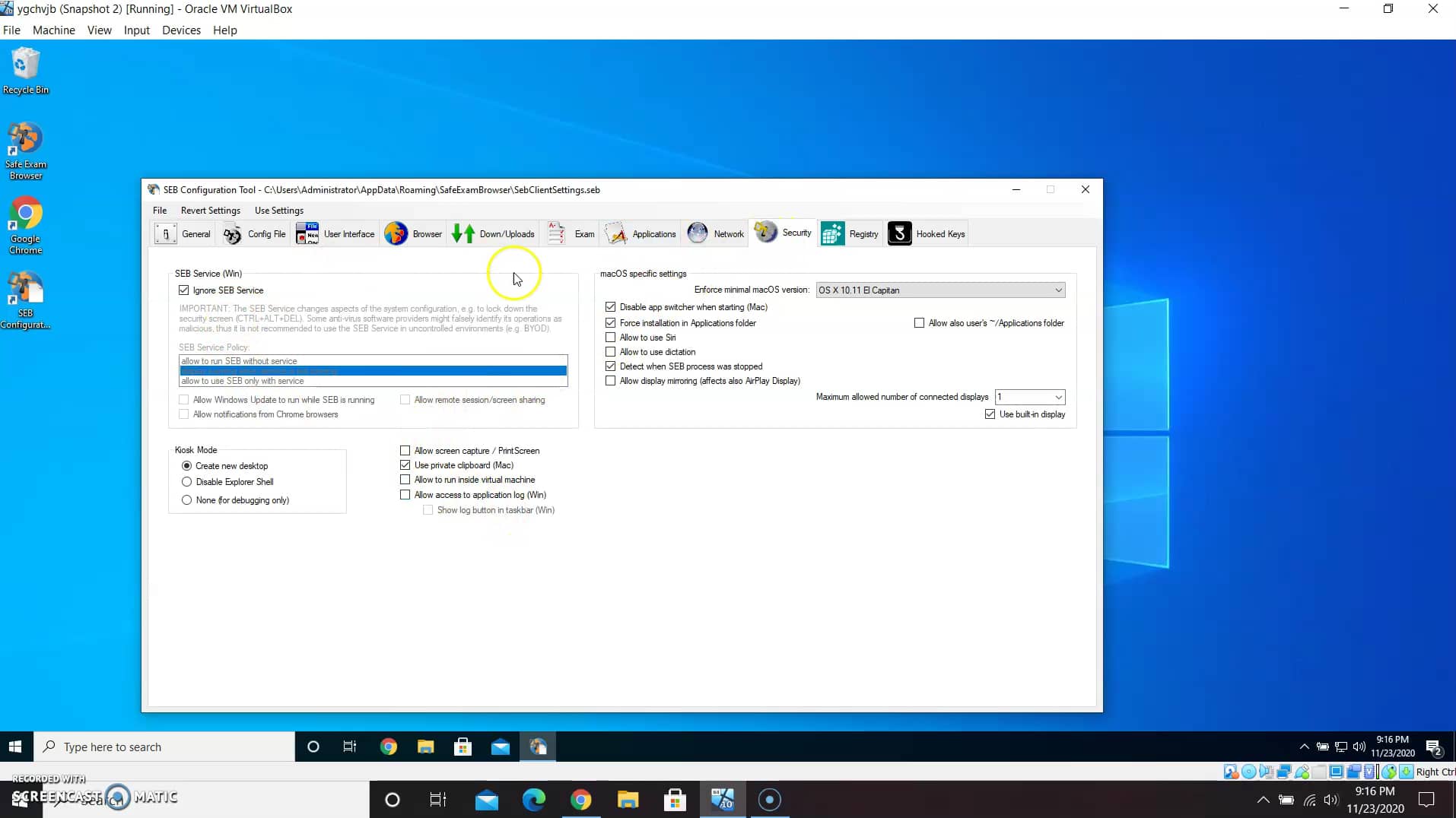 Safe Exam Browser Virtual Machine Bypass on Vimeo