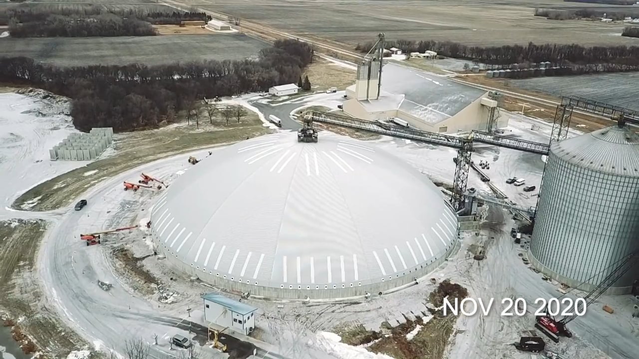 2.5M bushel maize storage dome in Beltrami, MN