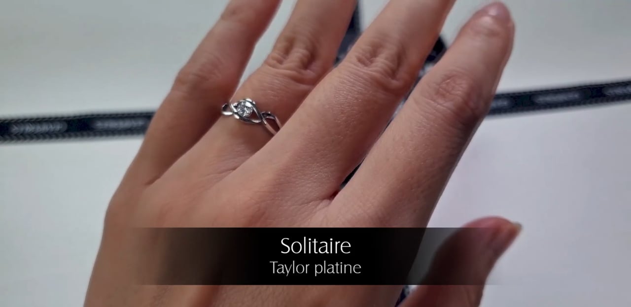 Solitaire Taylor - Platine & Diamant 0.15ct | Gemperles