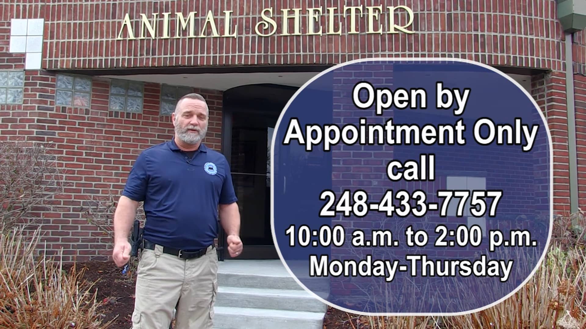 Bloomfield eNews 'Animal Shelter Open by Appointment' on Vimeo
