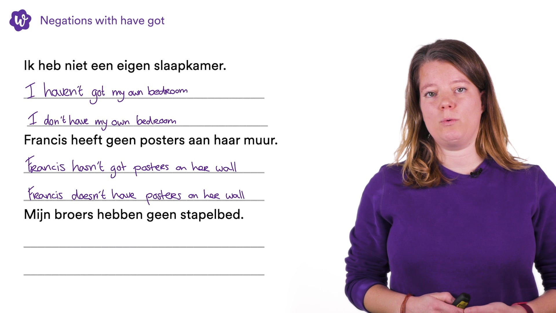 Ontkenningen met have en have got StudyGo
