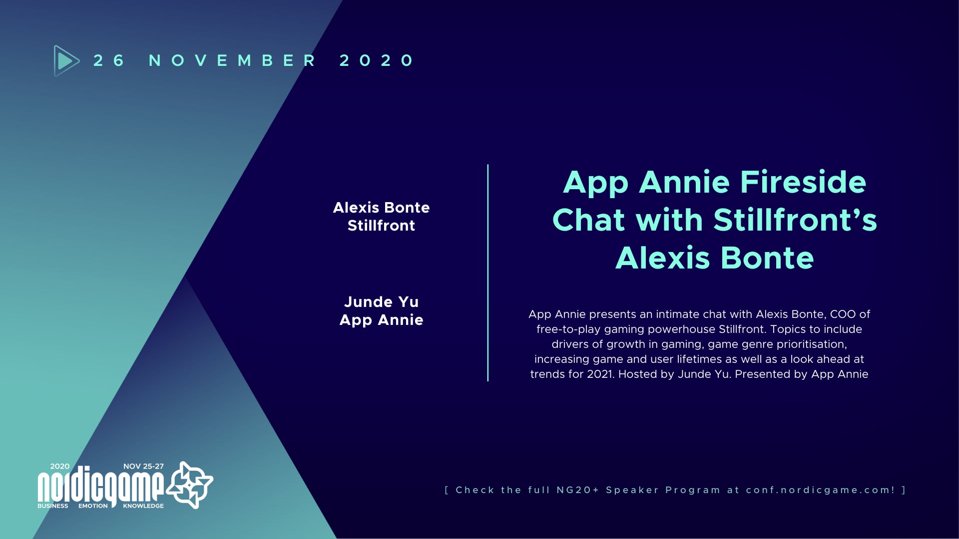 App Annie Fireside Chat with Stillfront’s Alexis Bonte on Vimeo