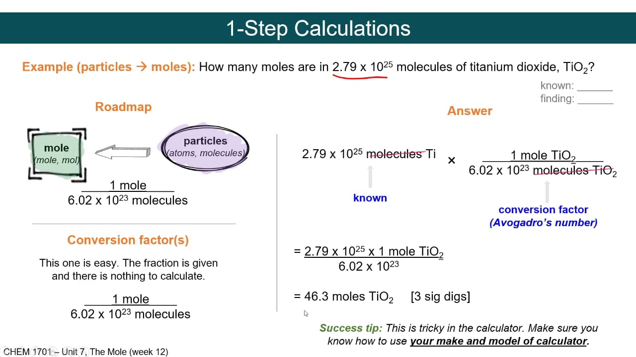 Mole Math: 1-step Conversions Practice on Vimeo
