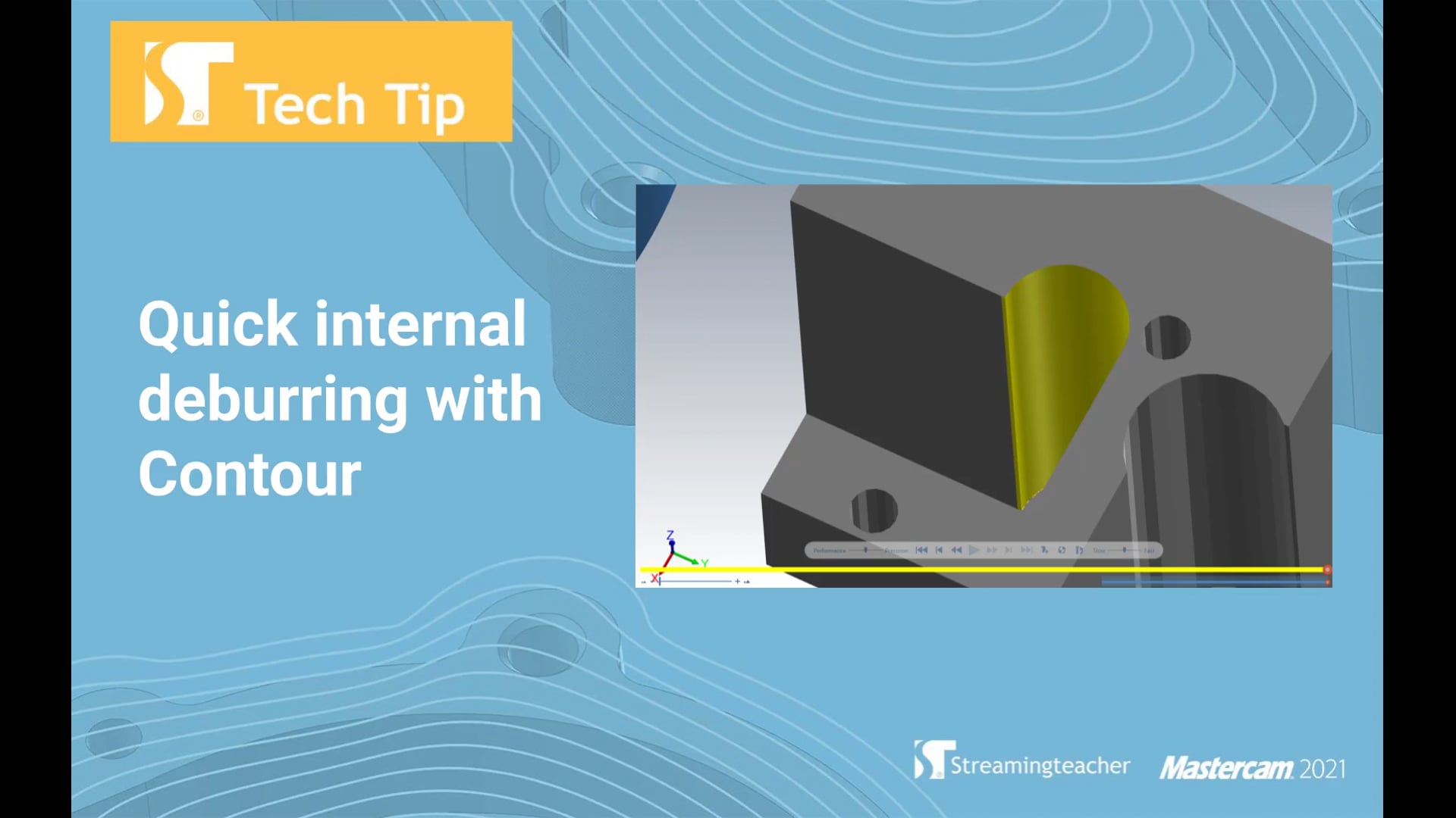Quick internal deburring with Contour