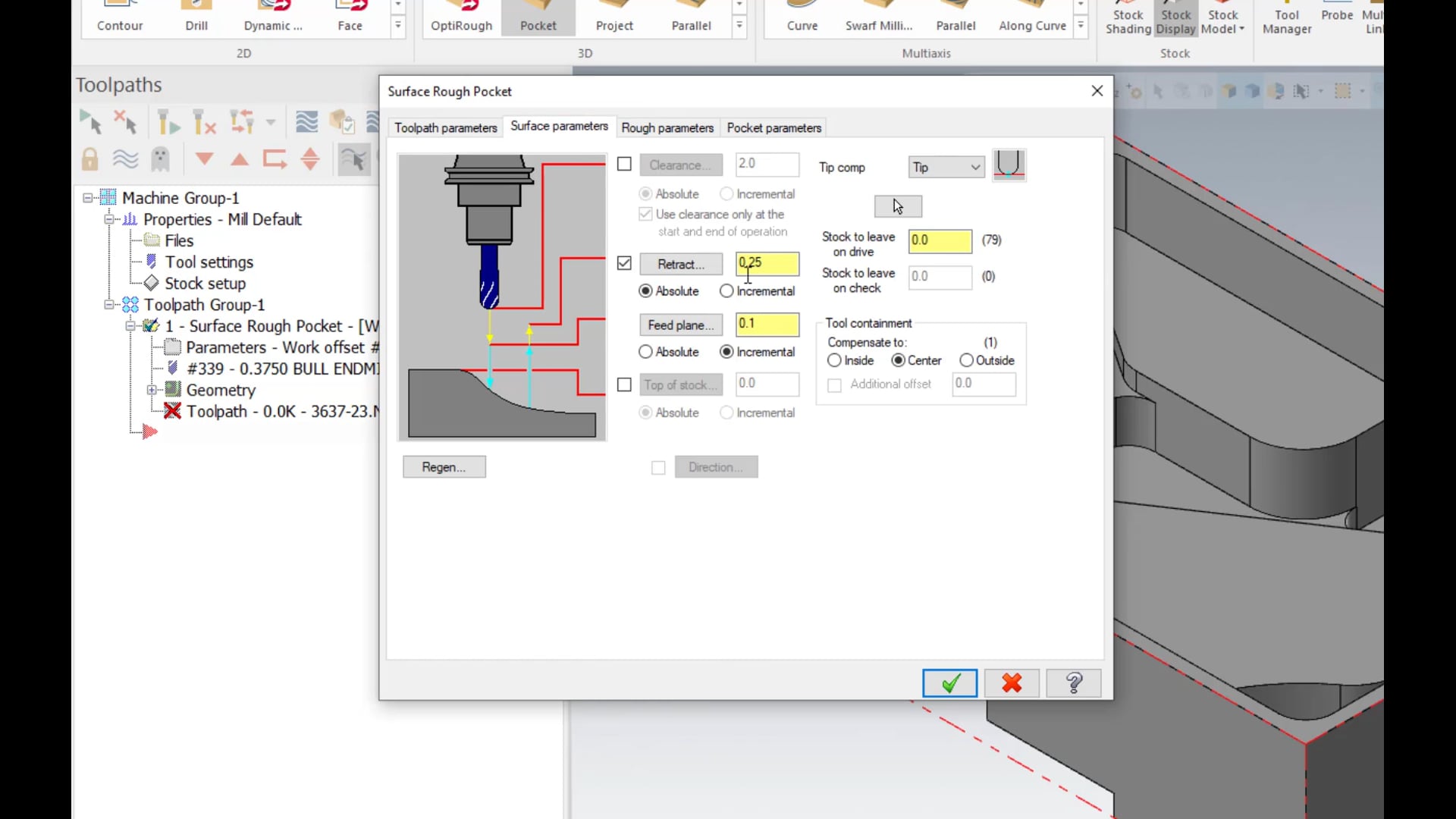 3D Mill Roughing Toolpaths