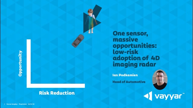One sensor, massive opportunities: low-risk adoption of 4D imaging radar