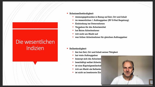 Selbständigkeit und Scheinselbständigkeit