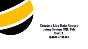 Create a Live Data Report - 1