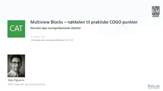 BIMCon 2020 - Landskap: Multiview Blocks – nøkkelen til praktiske COGO punkter