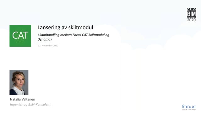 BIMCon 2020 - Veg: Nyheter i Focus CAT Veg: Lansering av Skiltmodul